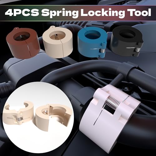 KJE 26PCS Master Quick Fuel Line Disconnect Tool Set, GM Fuel Line Disconnect Tool Kit with Fuel & A/C Disconnect Pliers, Transmission Line Removal Tool for Ford and More use, BLACK - size: 26PCS
