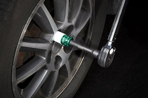 Steelman 22mm Sleeved Socket, Wheel and Lug Nut Protector Polyethylene Sleeve and Insert, Non-Marring, Long, 6-Point, 1/2-inch Drive