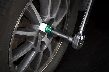 Steelman 22mm Sleeved Socket, Wheel and Lug Nut Protector Polyethylene Sleeve and Insert, Non-Marring, Long, 6-Point, 1/2-inch Drive