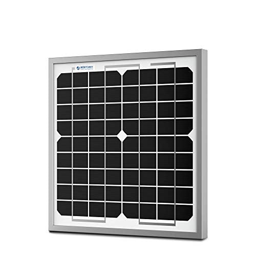 ACOPOWER HY010-12M Mono Solar Panel for 12V Battery Charging RV Boat, Off Grid, 10W - size: 10W