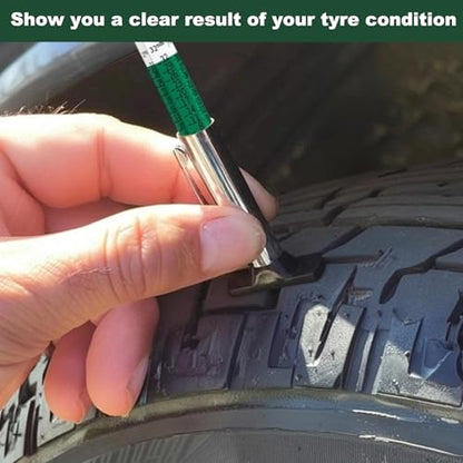 Tire Balancing Beads for Motorcycle 6.6 LB, Tempered Glass Balance Beads for Trucks, Trailer, Off-Road, Heavy-Duty Car Wheel Balancer Bead with Tire Tread Depth Gauge - size: 6.6 lb (3 kg)