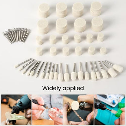 Calvana Cerium Oxide Glass Polishing Powder (1 lb) – Includes 100 PCS Polishing Buffing Wheels for Dremel Kit, Restores Clarity and Removes Wiper Marks, Swirls, and Water Spots, 1 Micron - size: Polishing Powder + Polishing Buffing Wheels