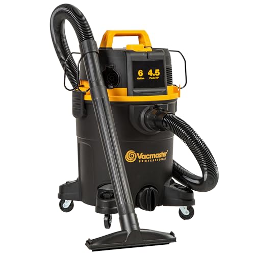 Vacmaster Professional 6 Gallon 4.5 Peak HP Wet/Dry Vacuum with Self-Cleaning Filter System - VDK611PF 0201 - size: 6 gallons