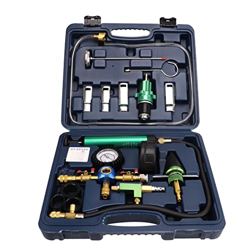 Coolant System Vacuum Refill Kit, Radiator Pressure Leak Tester Antifreeze Filler with Universal Fitting, Lightweight Portable Toolbox for Most Vehicles