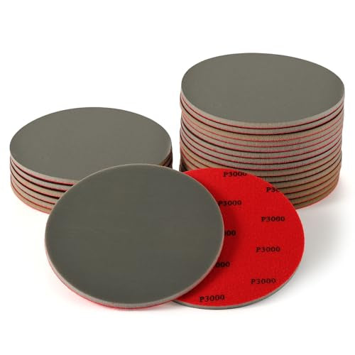 MAXMAN 18pcs Foam Sanding Pads, 5 Inch Bowling Sanding Pads, 3000 Grit Sanding Sponge Set, Reusable Wet Dry Sandpaper Block for Random Orbital Sander, Wood, Metal, Auto Polishing & Curved Surfaces - size: 5 inch, style: 3000 Grit