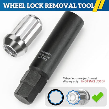 10 Spline Lug Nut Key,10 spline lug nut socket TA20-17/19 | 10 Point Lug Nut Key Compatible with Bimecc TA 20 10-Spline Lug Nuts and Bolts, 17/19mm Hex Drive - color: Ta20-17/19