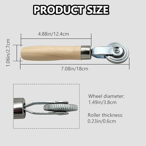 Tire Patch Roller, Tire Repair Tools, Car Wheel Wood Handle Tire Patch Repair Stitcher, Universal Car Accessories Wheel Wood Handle Tire Patch Repair Stitcher for Vehicle Motorcycle Bike