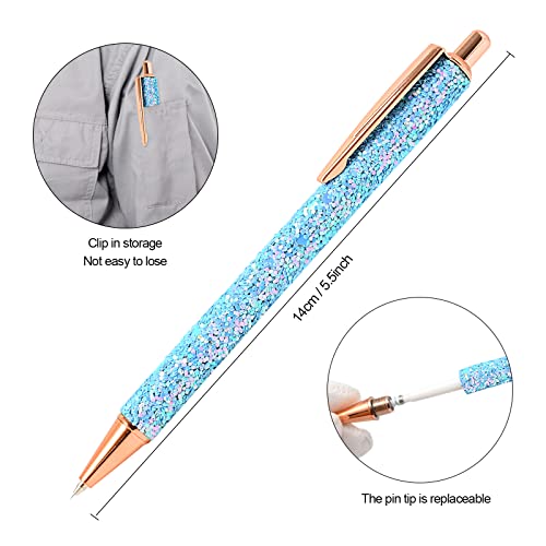 NEWISHTOOL 2 Pack Glitter Pin Pen Weeding Tool, Air Relase Pen for Car Wrap Installation, Vinyl Craft Adhesive Weeding and Removing Negative Pieces, Shinny Sequins Weed Pens for Vinyl