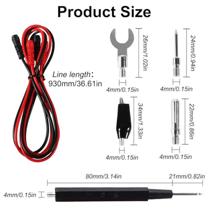 16-in-1 Multimeter Probe Test Leads Kit with Electronical Alligator Clips Probes, Banana Plug, Test Probes, Power Testing Needle for Circuit Connection, Multimeter Automotive