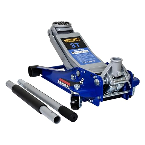 3 Ton Low Profile Hydraulic Floor Jack, Heavy Duty Steel Dual Piston Quick Lift Pump, CE Certified - size: 3T - Low Profile (3.1" Min Height)
