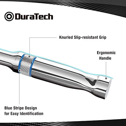 DURATECH 3/8-Inch Drive Ratchet, 90-Tooth Quick-release Ratchet Wrench, Reversible, Chrome Alloy Made, Full Polished, Stocking Stuffers for Men Women Gifts for Men Gifts for Women Gifts for Dad - size: 3/8"(Polished)