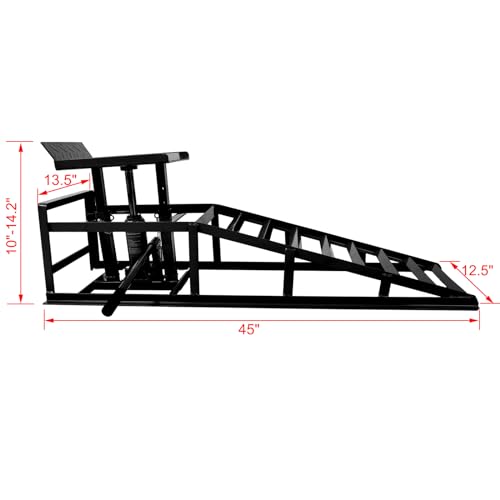 2 Pack Hydraulic Car Ramps, Rpuzonier 5T 11000lbs Low Profile Car Lift Service Ramps Truck Trailer Garage, Height Hydraulic Vehicle Ramps for DIY Repair Stores Auto Beauty Stores (Black) - size: Black