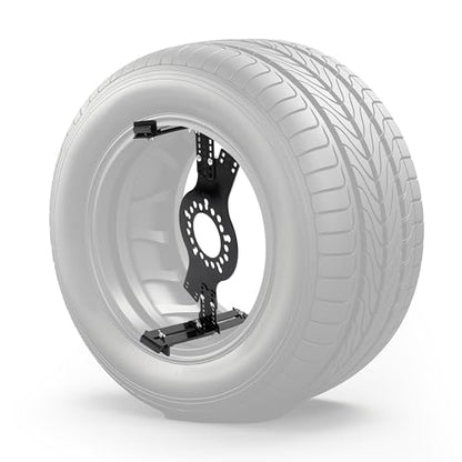 Wheel Fitment Tool Simulator Tire/Rim Size Measuring Mockup Tool | Fit 14 to 22" Wheel Diameters and 7 to 17" Wheel Widths, 5-Lug Wheel Bolt Pattern Steel Powder Coated