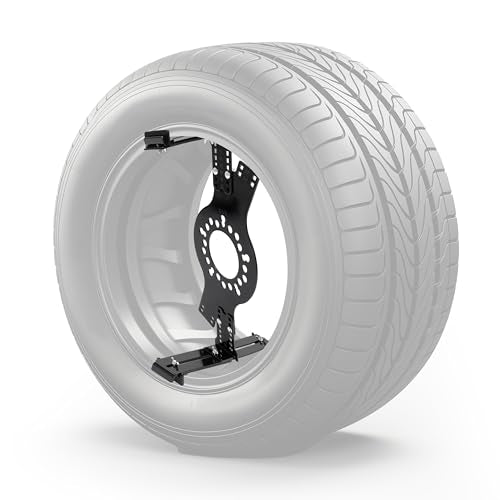 Wheel Fitment Tool Simulator Tire/Rim Size Measuring Mockup Tool | Fit 14 to 22" Wheel Diameters and 7 to 17" Wheel Widths, 5-Lug Wheel Bolt Pattern Steel Powder Coated