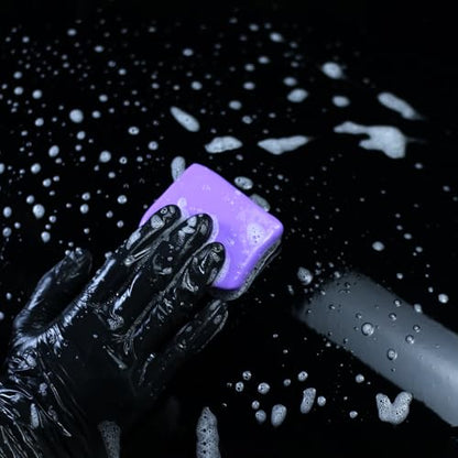 3-Pack Car Detailing Clay Bar Set – White, Purple & Gray – Fine to Medium-Coarse Grades for Paint, Glass & Chrome – Reusable, Safe for Wax, Coating & PPF Prep
