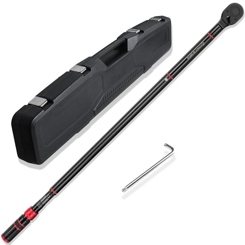 3/4" Drive Click Torque Wrench-150-1000Ft.Lb for Truck,HD Vehicles | Adjustable Inch Pound Torque Wrench(203-1355Nm), 48T Dual-Direction 3% Precision for Tractor Heavy Equipment Farms RV - size: 3/4"DR. 150~1000 FT-LB