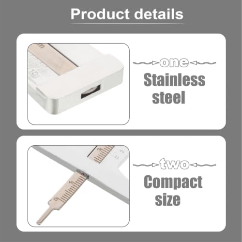 2pcs Tire Depth Gauge Tool for Accurate Tire Tread Measurement Stainless Steel Material Markings Portable Design and Replacement by Professional Mechanics and Car Enthusiasts