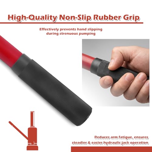 20-32 Ton Hydraulic Bottle Jack Handle Replacement, Heavy Duty Vertical Jack Operating Lever with Anti-Slip Rubber Grip, High Strength Steel Jack Repair Accessories for Truck Car Lifting