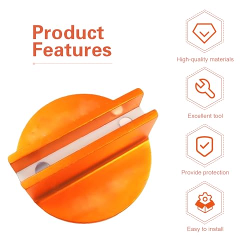 Universal Magnetic Jack Pad, 0.37" Aluminum Grooved Magnetic Jack Pad Pinch Weld Adapter, Pinch Weld Frame Rail Adapter with Large Slotted, Universal Auto Repair Tool for Most Cars (Orange) - color: Orange