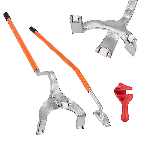 VEVOR Tire Mount Demount Tool 22.5" to 24.5" Tire Changer Steel Bead Breaker Extra Bead Holder Tubeless Truck Manual Tire Changing Tools for Car Repairing(Red) - color: Orange