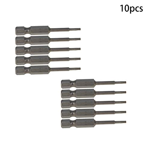 Utoolmart Torx Screwdriver Bits, T7 Magnetic Torx Head Screw Driver Bit, with 1/4 Inch Hex Shank, 50mm Length S2 Steel Screw Driver Kit Tools, for Repair Work, 10 Pcs - size: T7