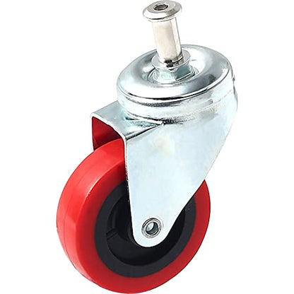 6 Pack 2" Low Profile Swivel Caster Wheel for Creeper Service Cart Stool Post Mount - size: 6 Pack