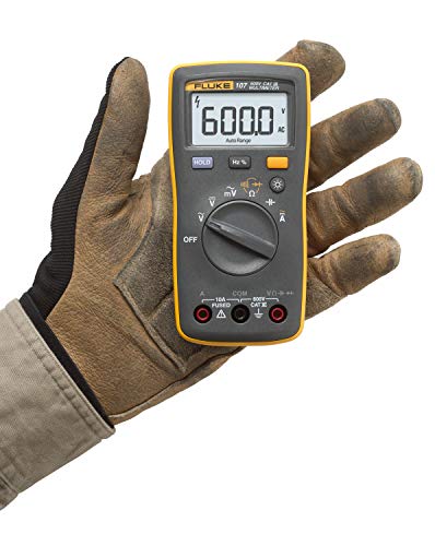 Fluke 107 AC/DC Current Handheld Digital Multimeter, Gray | AC/DC Current - size: Packs, style: 107