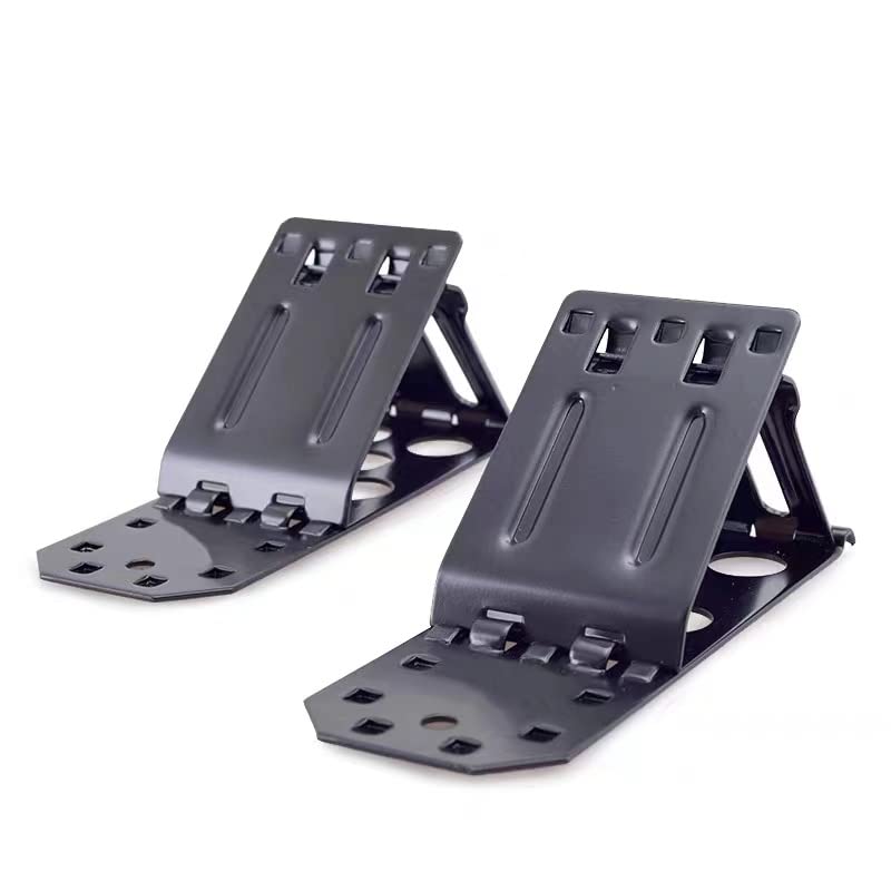 YOKOKO 2 PCS Wheel Chocks, Heavy Duty Metal Wheel Chock Blocks Foldable Tire Stoppers for Automotive, Car, SUV, Trailer, RV, Trucks & Camper