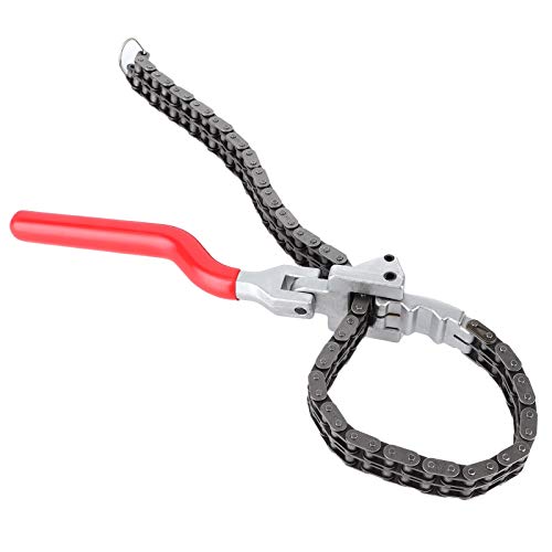 Oil Filter Wrench,Acouto Chain Wrench Spanner 13.8in Long Handle Adjustable Oil Filter Spanner,Auto Car Repairing Tool Removal Hand Tool Self Adjusting