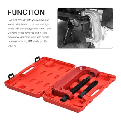 Extra Large Ball Joint Press Tool Set, Heavy Duty Ball Joint Removal Tool, Extended C Frame Compatible for Toyota, Chevrolet, Dodge, Ford