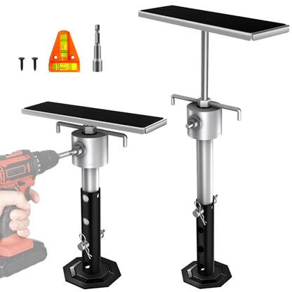 RV Slide Out Support Jacks with Flat Top Block, for Travel Camper RV Height Adjustable from 11" to 23", Heavy Duty Quick Lift Stabilizer up to 5000 lbs Capacity,Set of 2 Trailer Stabilizers