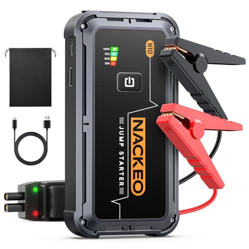 Portable Car Battery Jump Starter 5000A Car Jump Starter Battery Pack (9.0L Gas/8.5L Diesel), 12V Jump Box Car Battery Jumper Starter Portable Jumper Cables, Fast Charge, Lights, Compact - size: 5000A