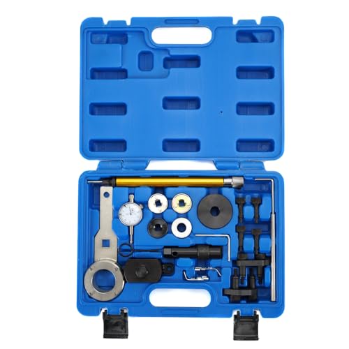 MOCA Control Chain Change Engine Adjustment Tool Set, Camshaft Crankshaft Engine Timing Tool Kit Compatible with VAG 1.8 2.0 TSI/TFSI/GTI/FSI, Crankshaft Holding Wrench with Carry Case(Blue)