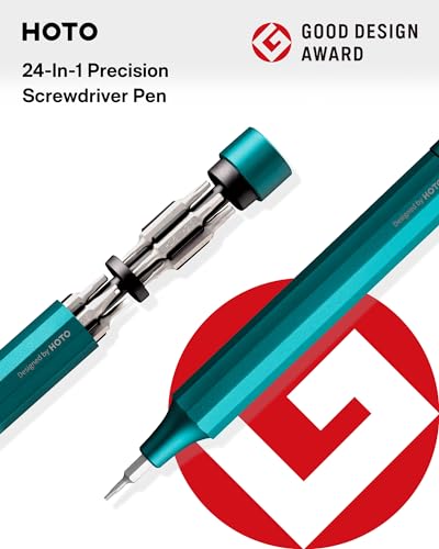 HOTO 24 in 1 Mini Screwdriver Set, Magnetic Torx Bit Set, Eyeglass Repair Kit, EDC Pen Screwdriver for Electronics, Watches, Phones, Laptops, Cameras, Gadgets for Men, Dark Turquoise - color: Dark Turquoise