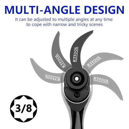 Pry Bar Wrench Adaptor Head, Crowbar Adapter Head Tool, Half Shaft Removal Car Repairing Tools 3/8" Drive - color: 3/8