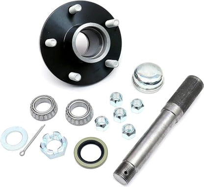 5 Bolt on 4-1/2 Inch Circle Hub Assembly Includes (1) 1-1/16 Inch Straight Spindle & Bearings - size: UT GL4853E*1