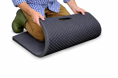 Rhino Knee Pad, Knobbed Back Heavy-Duty Industrial Kneeling Pad, Non-Slip, Waterproof, Oil-Resistant Comfort Mat for Wet and Slippery Work, Stadium Seat, Bleacher Seat (Black, 18" X 24" X 1") - size: 18" X 24" X 1"
