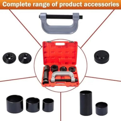 Ball Joint Removal Tool Kit,10PC Ball Joint Press Kit for Most 2WD 4WD Cars and Light Trucks(Red) - color: Red