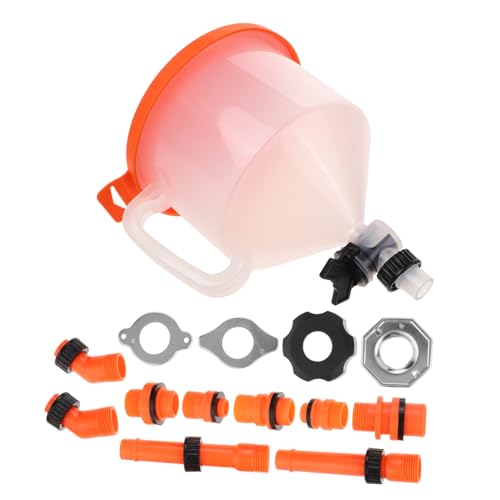 Hemobllo 15PC Spill Proof Radiator Funnel Kit for Coolant Flush Cooling System Funnel Accessory Auto Radiator Filling Tool Bendable Spout