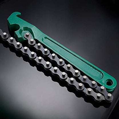 Chain Wrench, 15 inches Automotive Oil Fuel Filter Chain Wrench Pliers Adjustable Removal Remover Tool,fits 1.6" to 8.4" Diameter - size: fits 1.6" to 8.4" Diameter