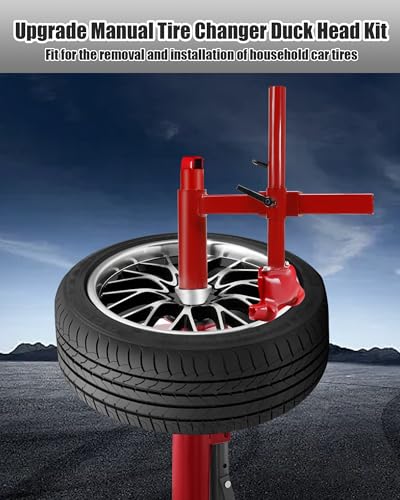 Upgrade Manual Tire Changer Duck Head Kit with Silver Cone, with Tire Changer Duck Head Fit for Most Car, Trucks, SUVs, ATV Tires (with Silver Cone)