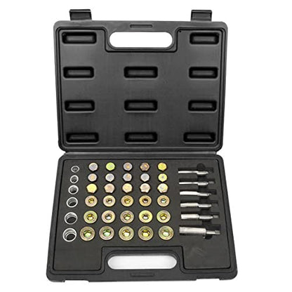 114pc Oil Pan Drain Sump Plug Key Thread Repair Tool Kit Set Drain Plug
