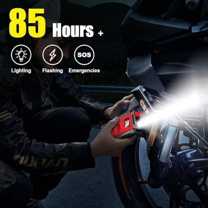 Car Jump Starter, 88.8wh Jump Starter Battery Pack 6000A (All Gas,up to 10.0L Diesel Engine) 12V Jumper Cables Portable Lithium Jump Box, USB Output and LED Light - color: orange