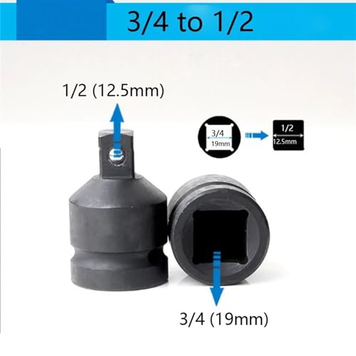 1/4"" 3/8"" 1/2"" 3/4"" 1"" Air Impact Socket Adapter Metric Pneumatic Adaptor Converter Joints Ratchet Impact Wrench (Size : 34 12) - size: 34 12