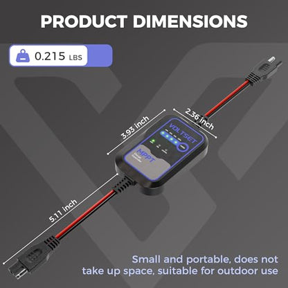 Voltset MPPT Solar Charge Controller 12V for Solar Panels Up to 50W | IP67 Waterproof | LED Indicators | For RV, Marine, Camper & Trailer | Supports Gel, AGM, Lead-Acid & LiFePO4 - style: Mppt Solar Charge Controller use Below 50W