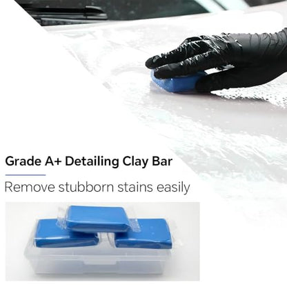 Car Clay Bar 1 Pack 100g, Premium Grade Clay Bars Detailing Magic Clay Bar Cleaner Auto with Washing and Adsorption Capacity,for Car Wash Detailing Clean,RV, Bus,Glass Cleaning