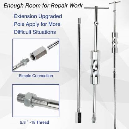 ReluxGo Inner CV Axle Puller Tool Set with 5/8"-18 Slide Hammer & Adapter Inner CV Joint Removal Tool Kit Front Wheel Drive Axle Puller Set Compatible with Taurus Sable FWDs from 1986 to 2021 - size: 2" & 2.5" CV Joint Fork