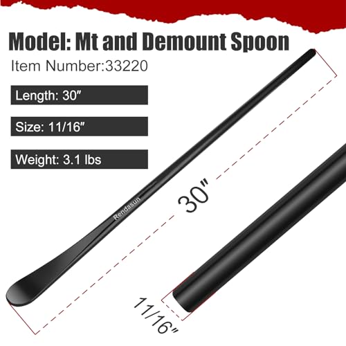 2 PCS Tire Bar, Tire Spoon, 33220 Mt and Demount Spoon, for Fast and Efficient Tire Removal and Installation, 30 in, 11/16 in - color: 2 PCS, Black