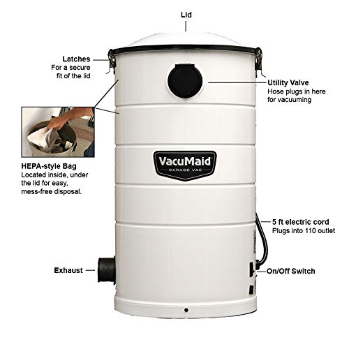 GV50WPRO Professional Wall Mounted Utility and Garage Vacuum with 50 ft Hose and Tools