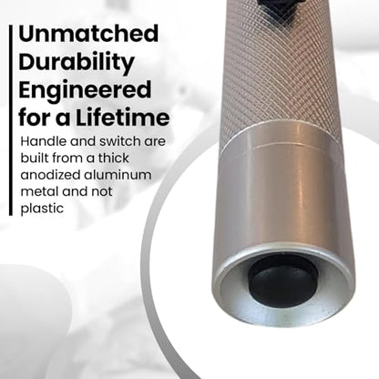 4th Generation Doctor Mom LED Pocket Pro Otoscope with Both Adult and Pediatric Disposable Specula Tips, Battery, and Protective Hard Plastic Case - color: Silver